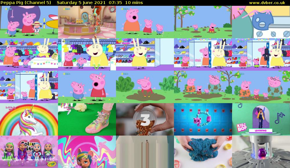 Peppa Pig (Channel 5) Saturday 5 June 2021 07:35 - 07:45