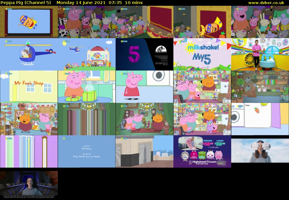Peppa Pig (Channel 5) Monday 14 June 2021 07:35 - 07:45