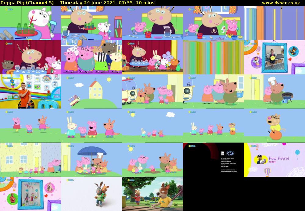 Peppa Pig (Channel 5) Thursday 24 June 2021 07:35 - 07:45
