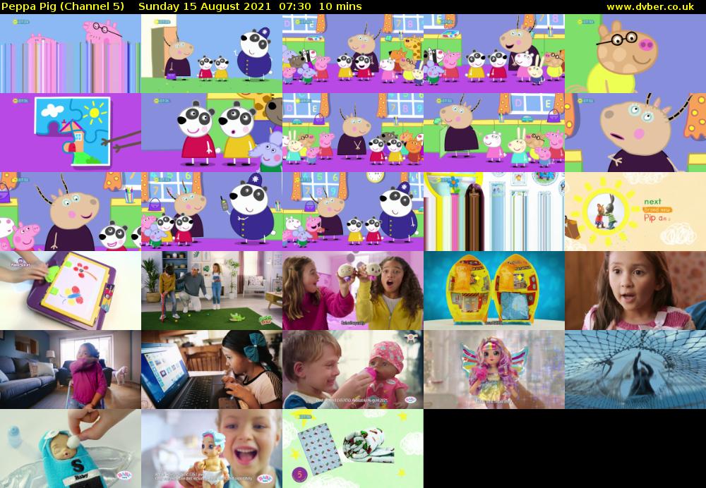 Peppa Pig (Channel 5) Sunday 15 August 2021 07:30 - 07:40