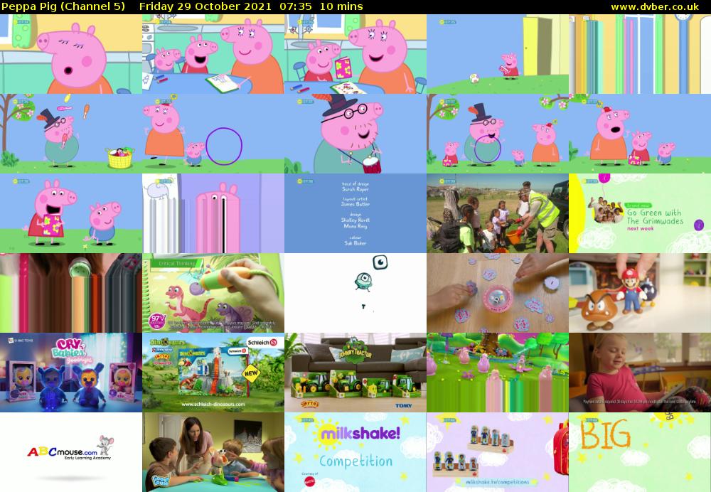 Peppa Pig (Channel 5) Friday 29 October 2021 07:35 - 07:45