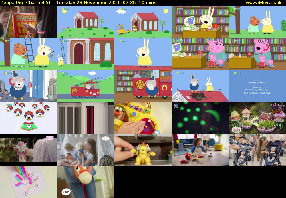 Peppa Pig (Channel 5) Tuesday 23 November 2021 07:35 - 07:45