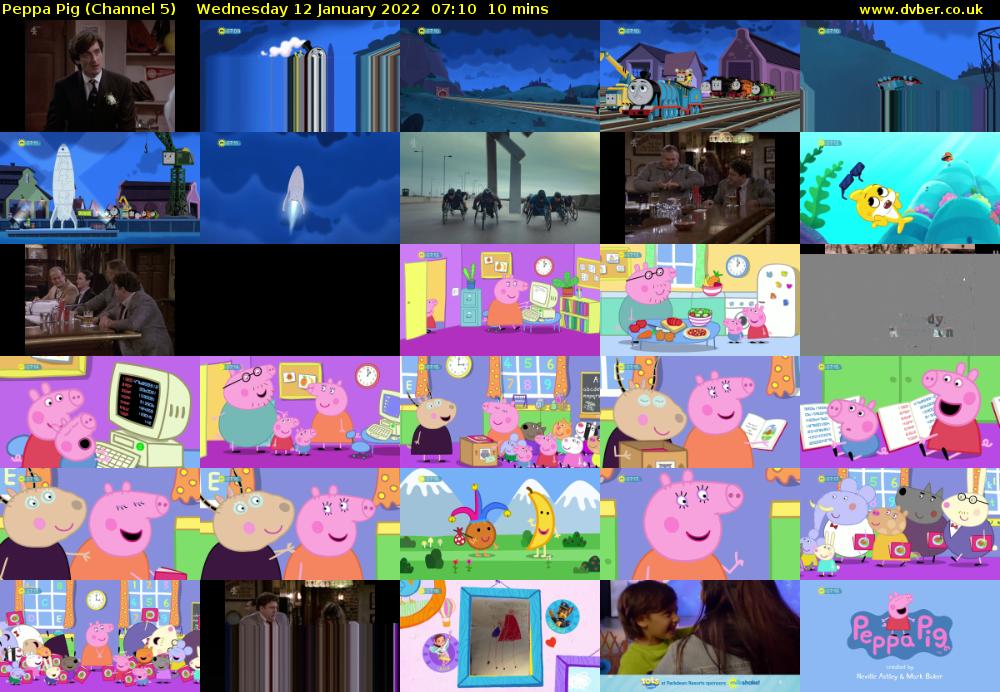 Peppa Pig (Channel 5) Wednesday 12 January 2022 07:10 - 07:20