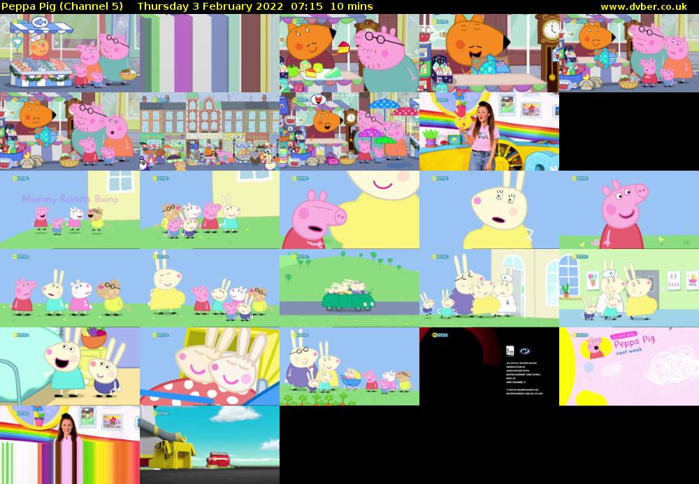 Peppa Pig (Channel 5) Thursday 3 February 2022 07:15 - 07:25