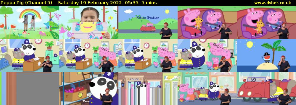 Peppa Pig (Channel 5) Saturday 19 February 2022 05:35 - 05:40