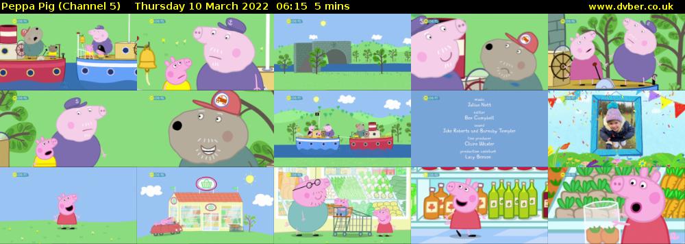 Peppa Pig (Channel 5) Thursday 10 March 2022 06:15 - 06:20