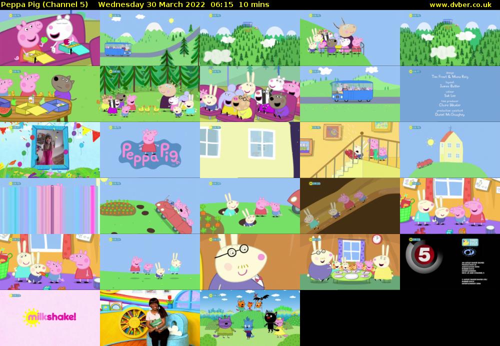Peppa Pig (Channel 5) Wednesday 30 March 2022 06:15 - 06:25