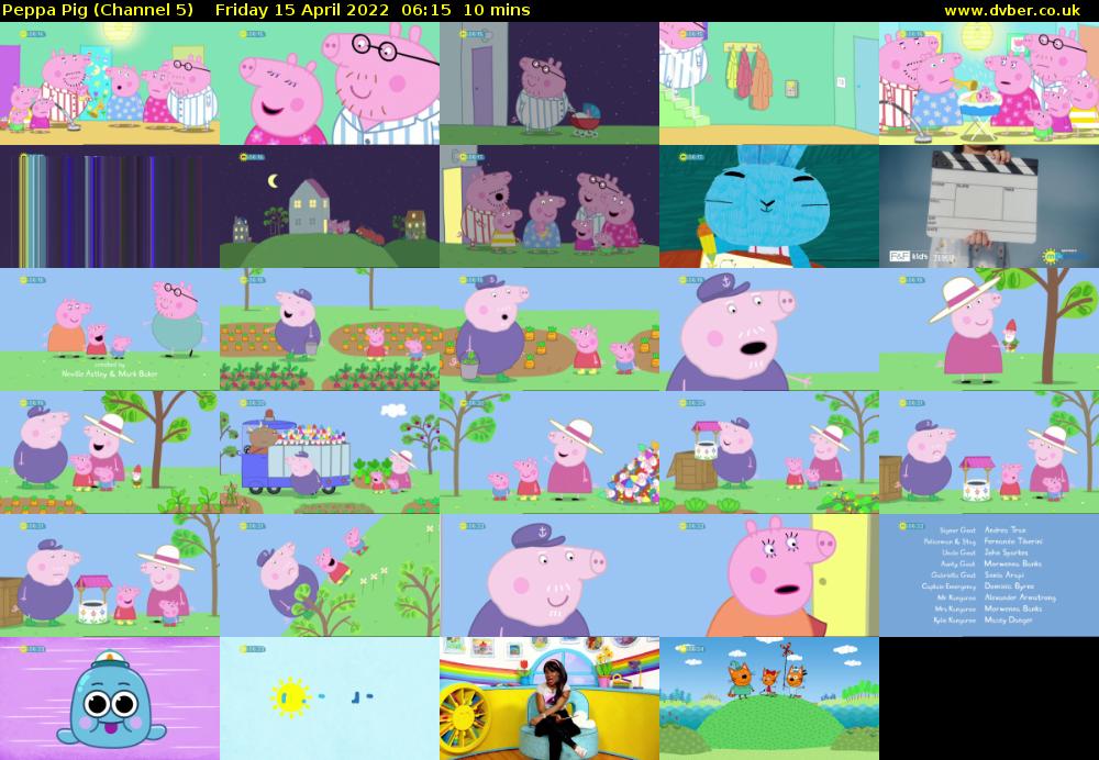 Peppa Pig (Channel 5) Friday 15 April 2022 06:15 - 06:25