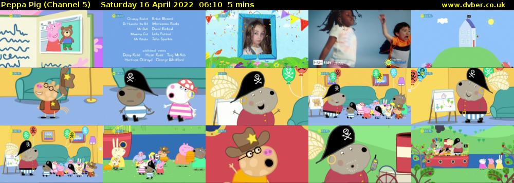 Peppa Pig (Channel 5) Saturday 16 April 2022 06:10 - 06:15