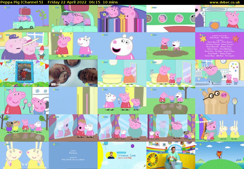 Peppa Pig (Channel 5) Friday 22 April 2022 06:15 - 06:25