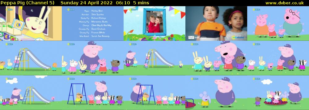 Peppa Pig (Channel 5) Sunday 24 April 2022 06:10 - 06:15