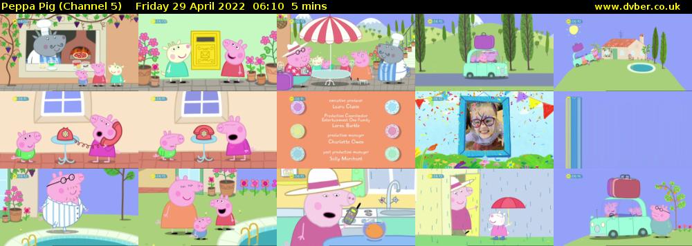 Peppa Pig (Channel 5) Friday 29 April 2022 06:10 - 06:15