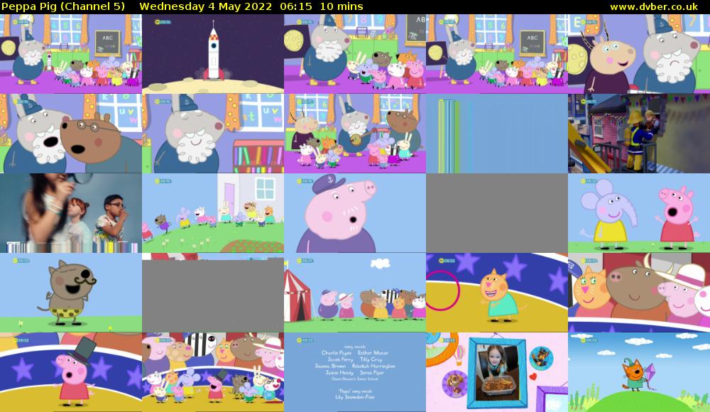 Peppa Pig (Channel 5) Wednesday 4 May 2022 06:15 - 06:25