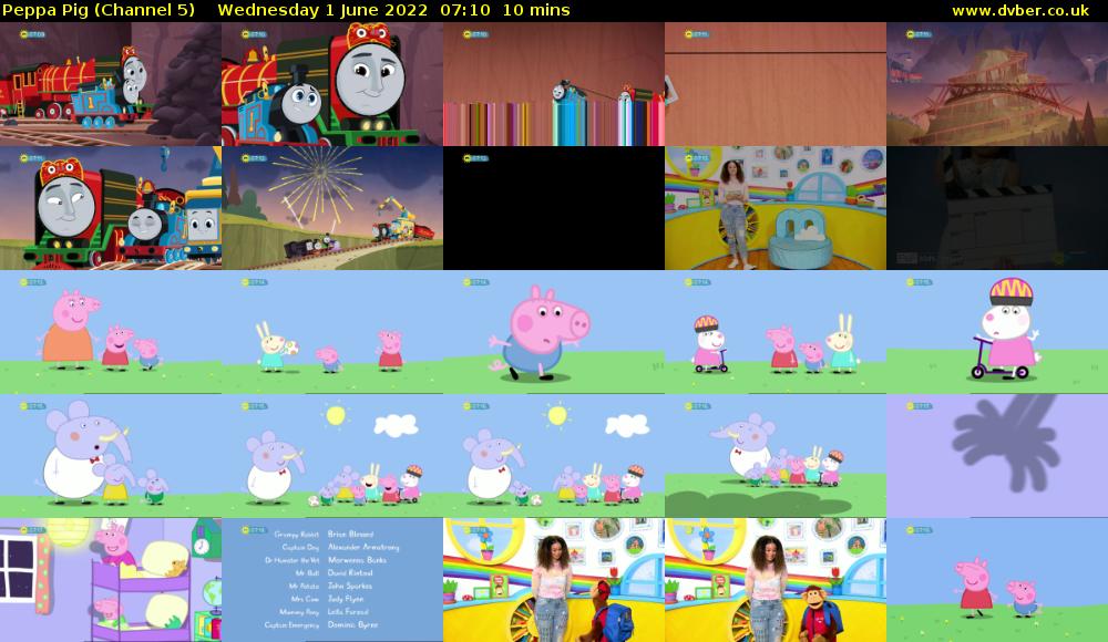 Peppa Pig (Channel 5) Wednesday 1 June 2022 07:10 - 07:20
