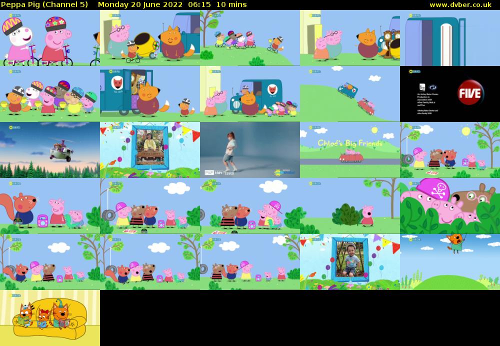 Peppa Pig (Channel 5) Monday 20 June 2022 06:15 - 06:25