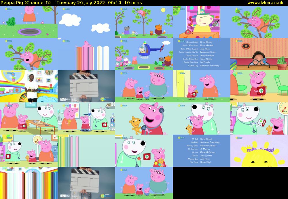 Peppa Pig (Channel 5) Tuesday 26 July 2022 06:10 - 06:20
