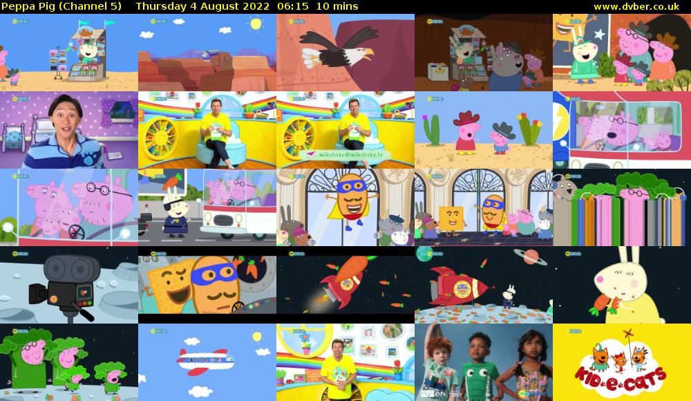 Peppa Pig (Channel 5) Thursday 4 August 2022 06:15 - 06:25