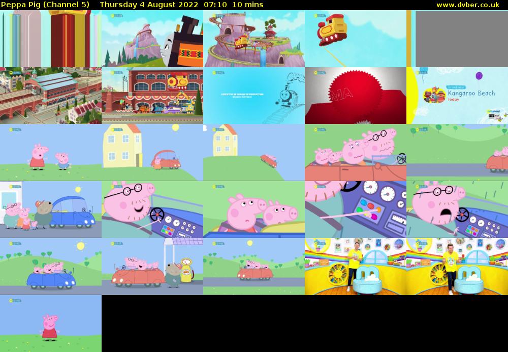 Peppa Pig (Channel 5) Thursday 4 August 2022 07:10 - 07:20
