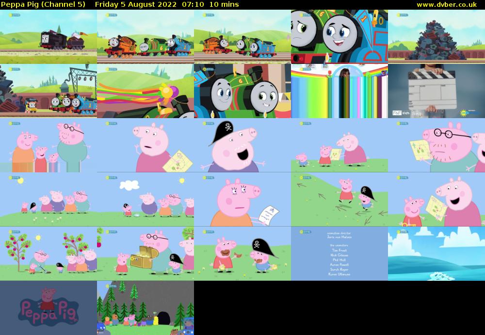Peppa Pig (Channel 5) Friday 5 August 2022 07:10 - 07:20