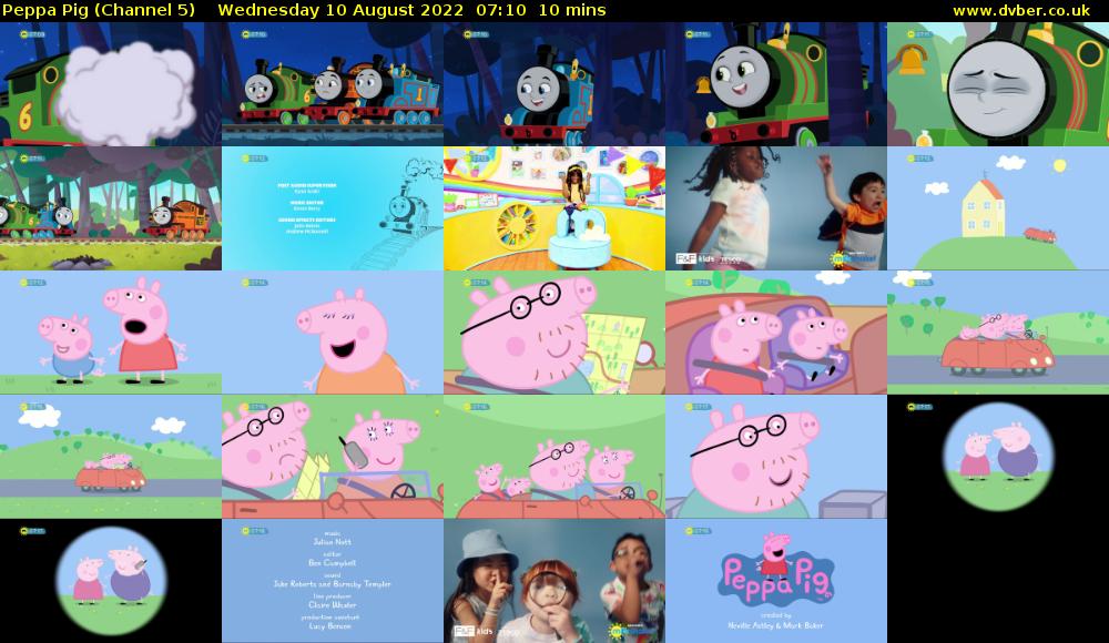 Peppa Pig (Channel 5) Wednesday 10 August 2022 07:10 - 07:20