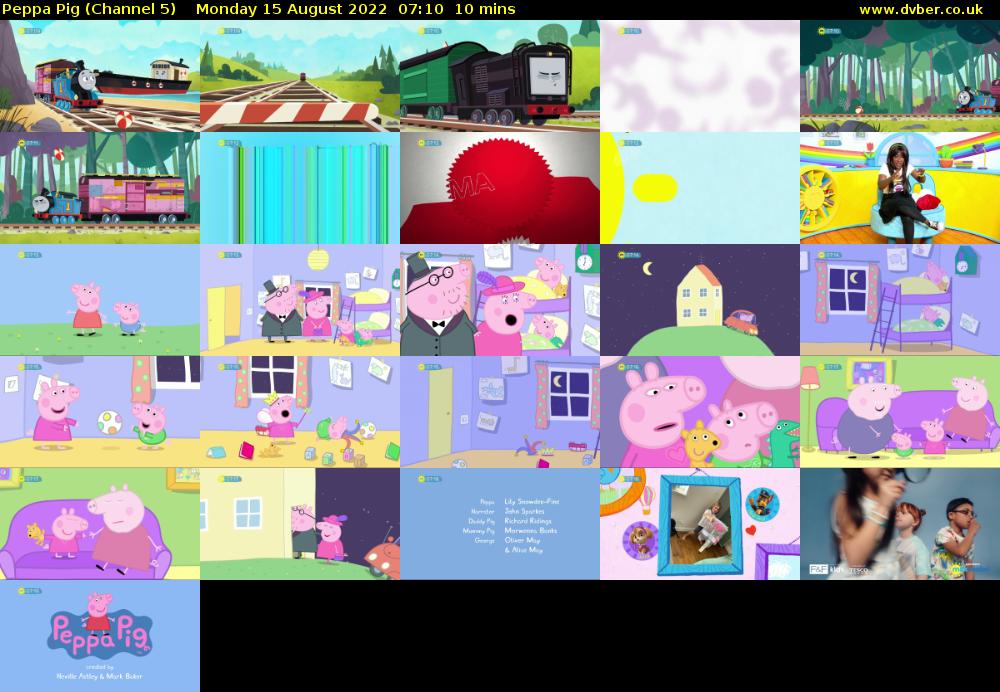 Peppa Pig (Channel 5) Monday 15 August 2022 07:10 - 07:20