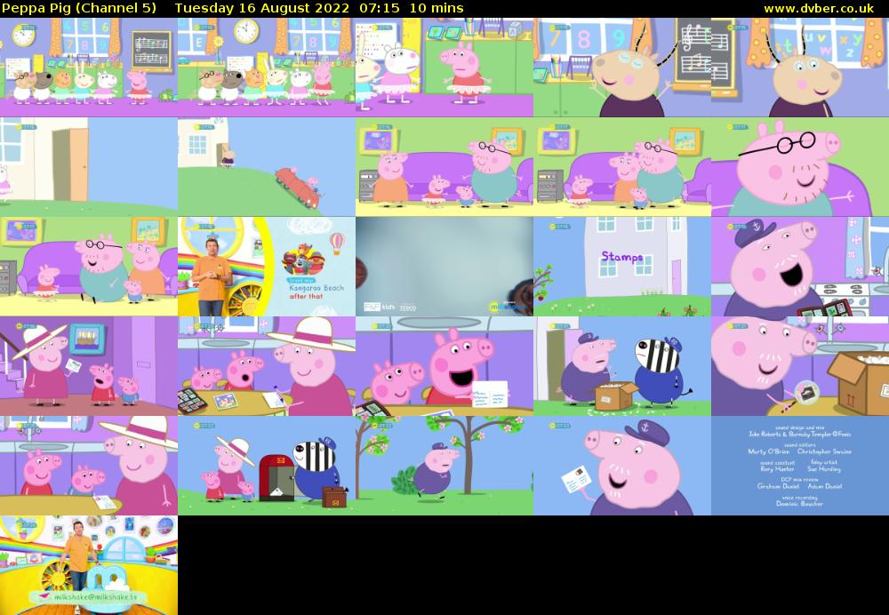 Peppa Pig (Channel 5) Tuesday 16 August 2022 07:15 - 07:25