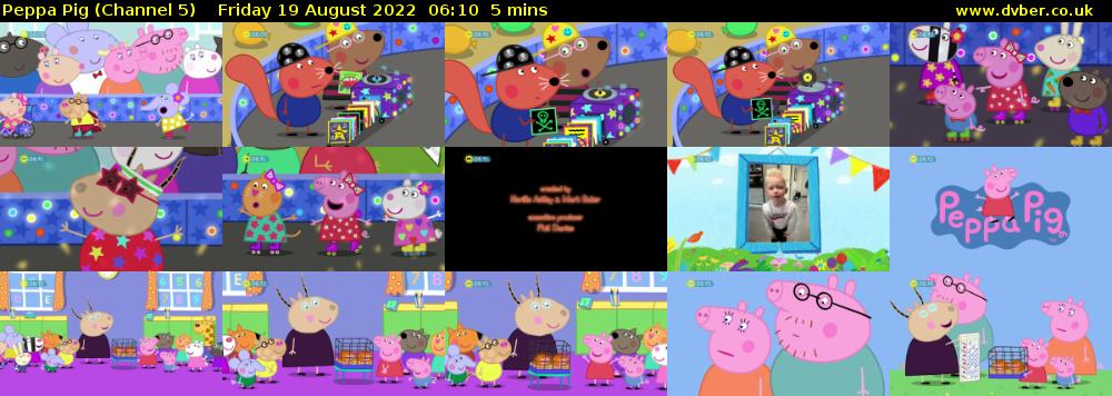 Peppa Pig (Channel 5) Friday 19 August 2022 06:10 - 06:15