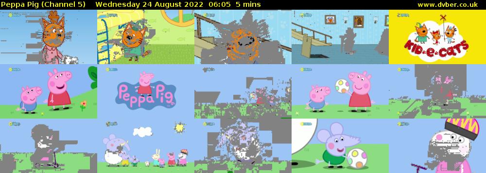 Peppa Pig (Channel 5) Wednesday 24 August 2022 06:05 - 06:10