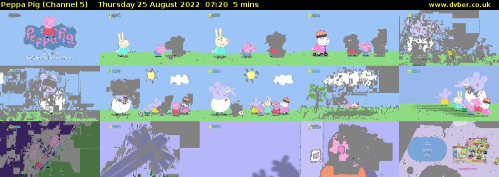 Peppa Pig (Channel 5) Thursday 25 August 2022 07:20 - 07:25