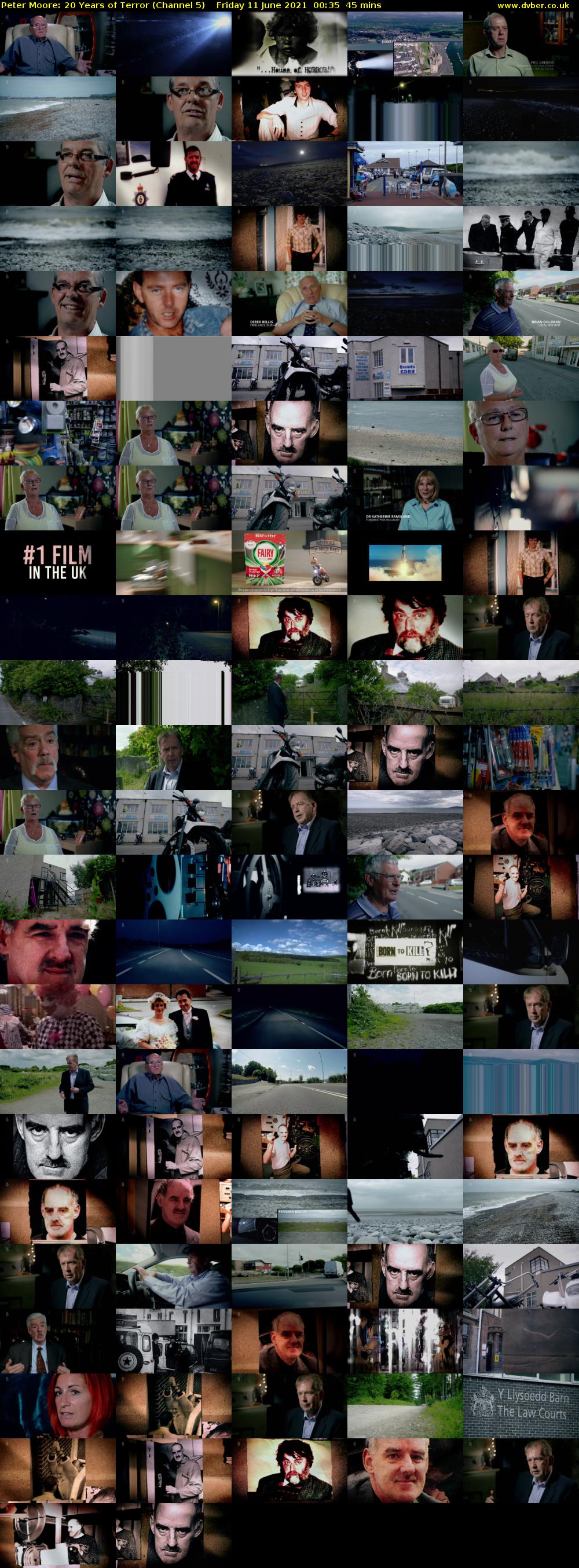 Peter Moore: 20 Years of Terror (Channel 5) Friday 11 June 2021 00:35 - 01:20
