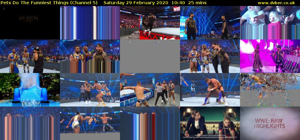 Pets Do The Funniest Things (Channel 5) Saturday 29 February 2020 10:40 - 11:05
