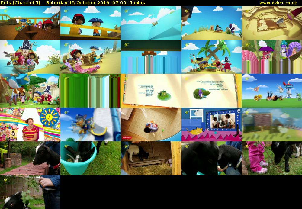 Pets (Channel 5) Saturday 15 October 2016 07:00 - 07:05
