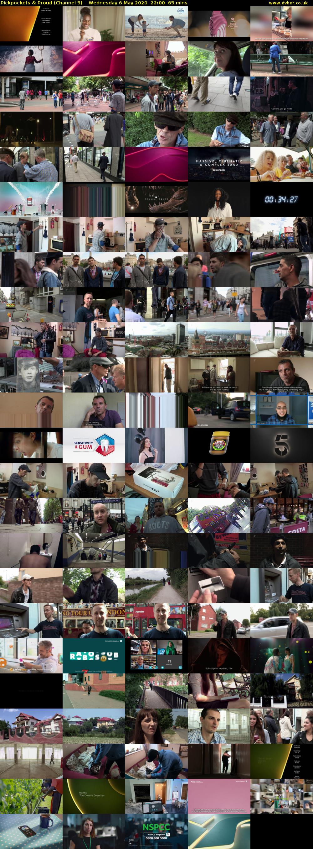 Pickpockets & Proud (Channel 5) Wednesday 6 May 2020 22:00 - 23:05