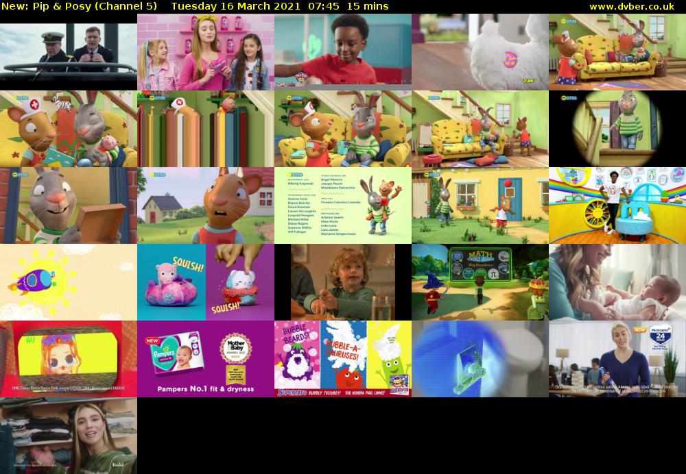 Pip & Posy (Channel 5) Tuesday 16 March 2021 07:45 - 08:00