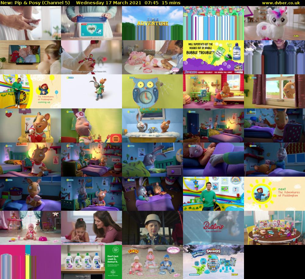 Pip & Posy (Channel 5) Wednesday 17 March 2021 07:45 - 08:00