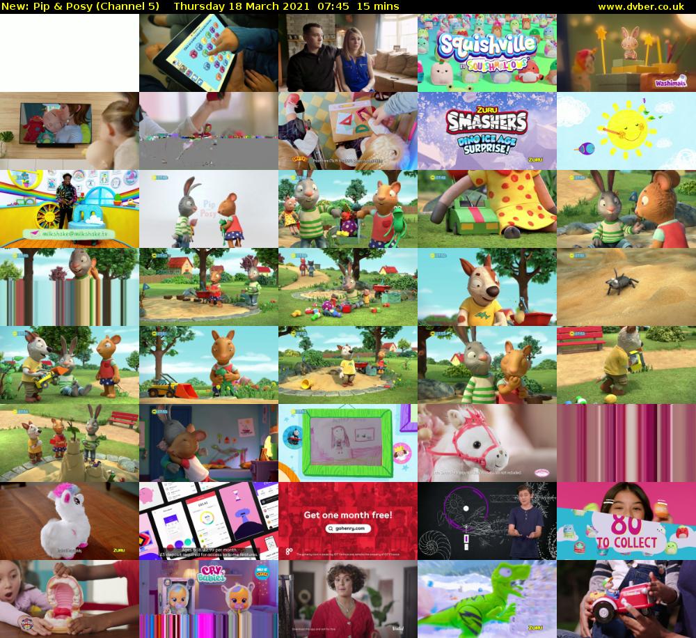 Pip & Posy (Channel 5) Thursday 18 March 2021 07:45 - 08:00