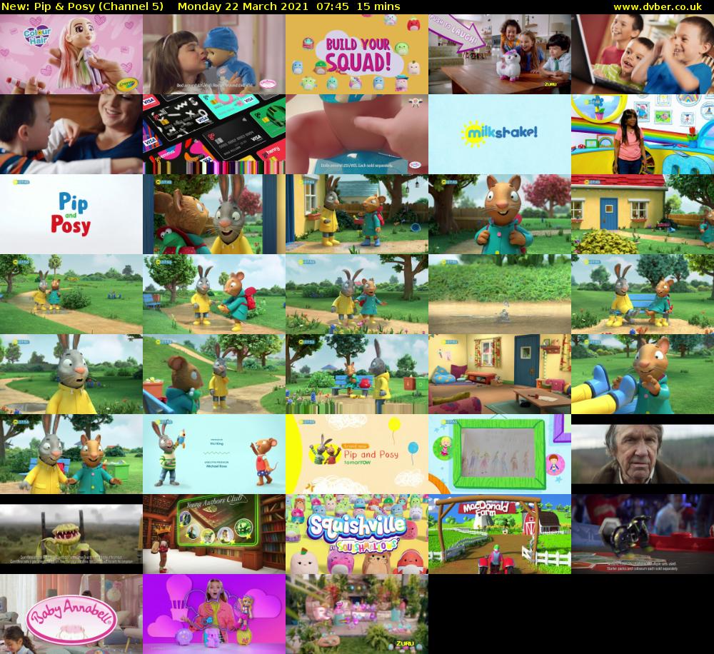 Pip & Posy (Channel 5) Monday 22 March 2021 07:45 - 08:00