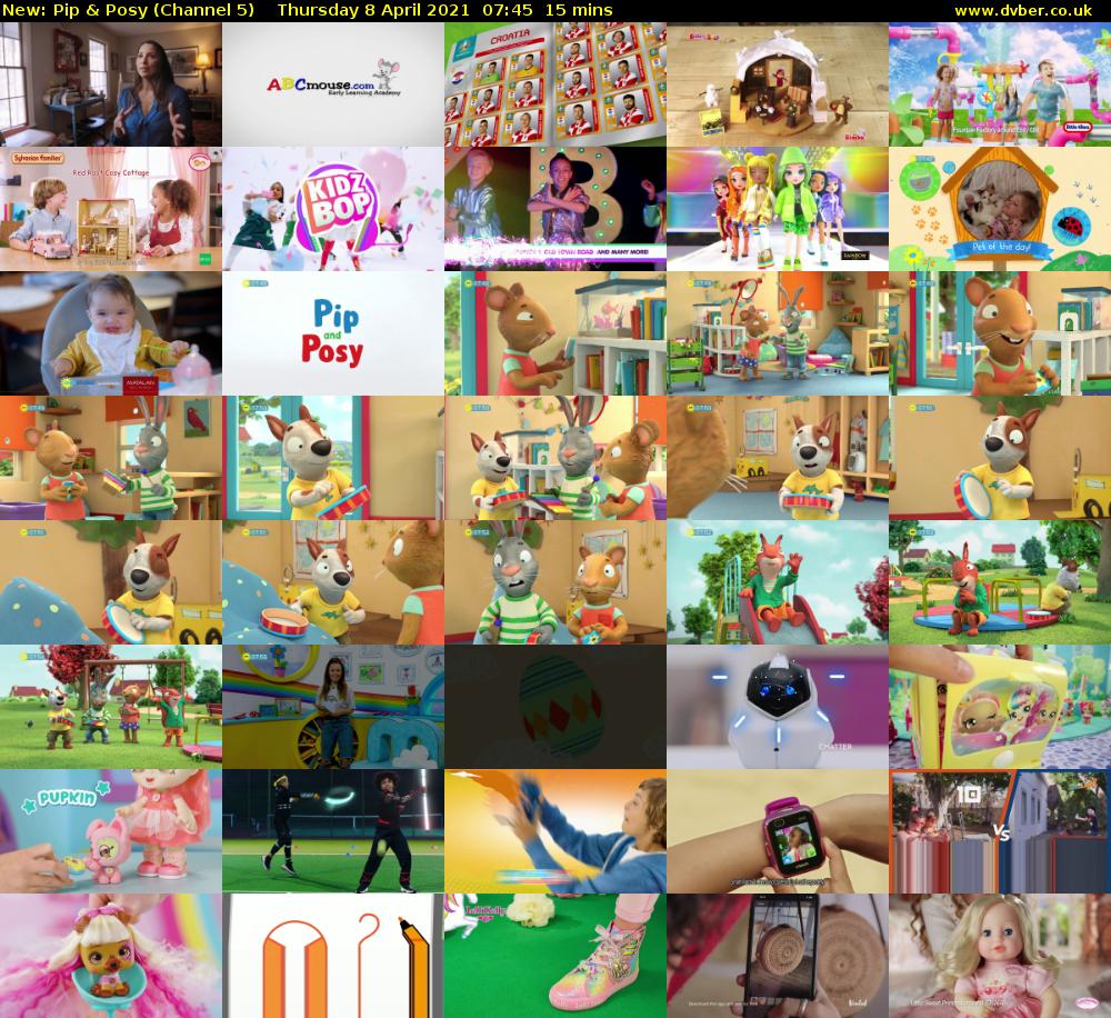 Pip & Posy (Channel 5) Thursday 8 April 2021 07:45 - 08:00