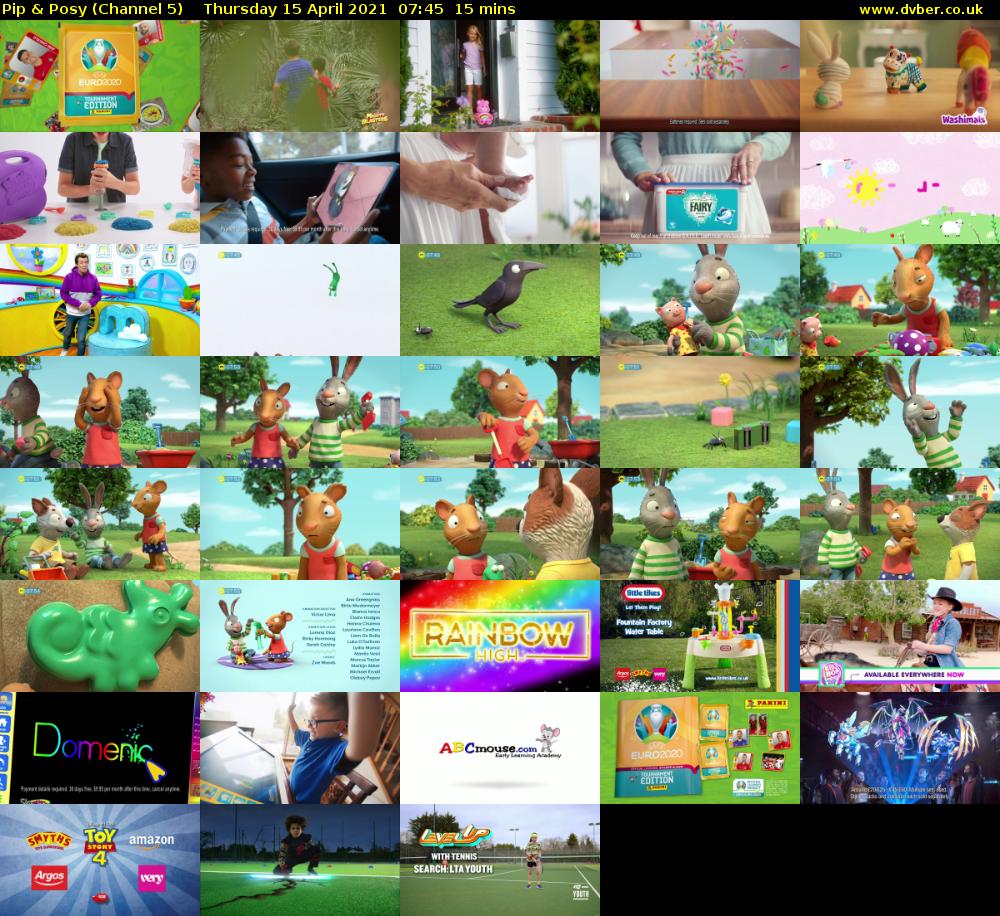 Pip & Posy (Channel 5) Thursday 15 April 2021 07:45 - 08:00