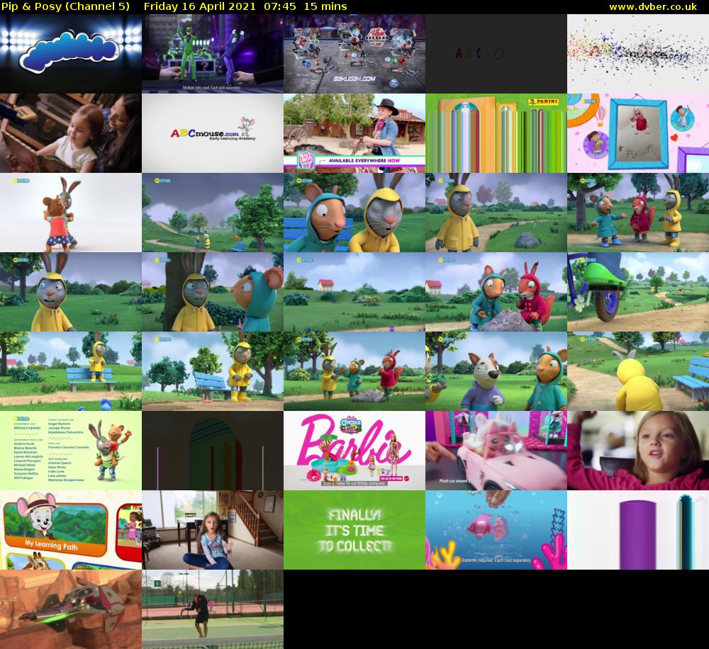Pip & Posy (Channel 5) Friday 16 April 2021 07:45 - 08:00