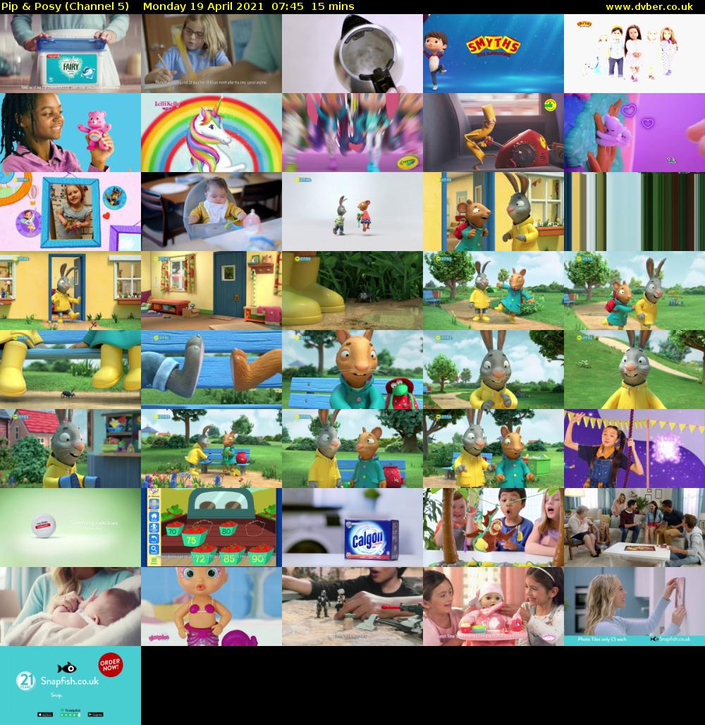 Pip & Posy (Channel 5) Monday 19 April 2021 07:45 - 08:00