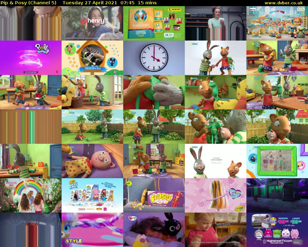 Pip & Posy (Channel 5) Tuesday 27 April 2021 07:45 - 08:00