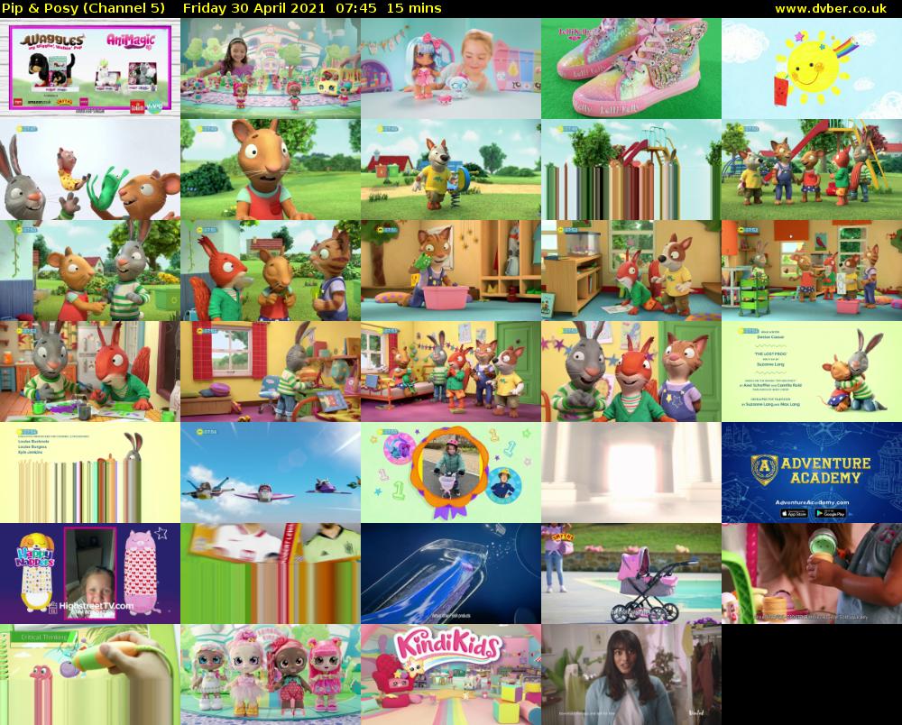 Pip & Posy (Channel 5) Friday 30 April 2021 07:45 - 08:00