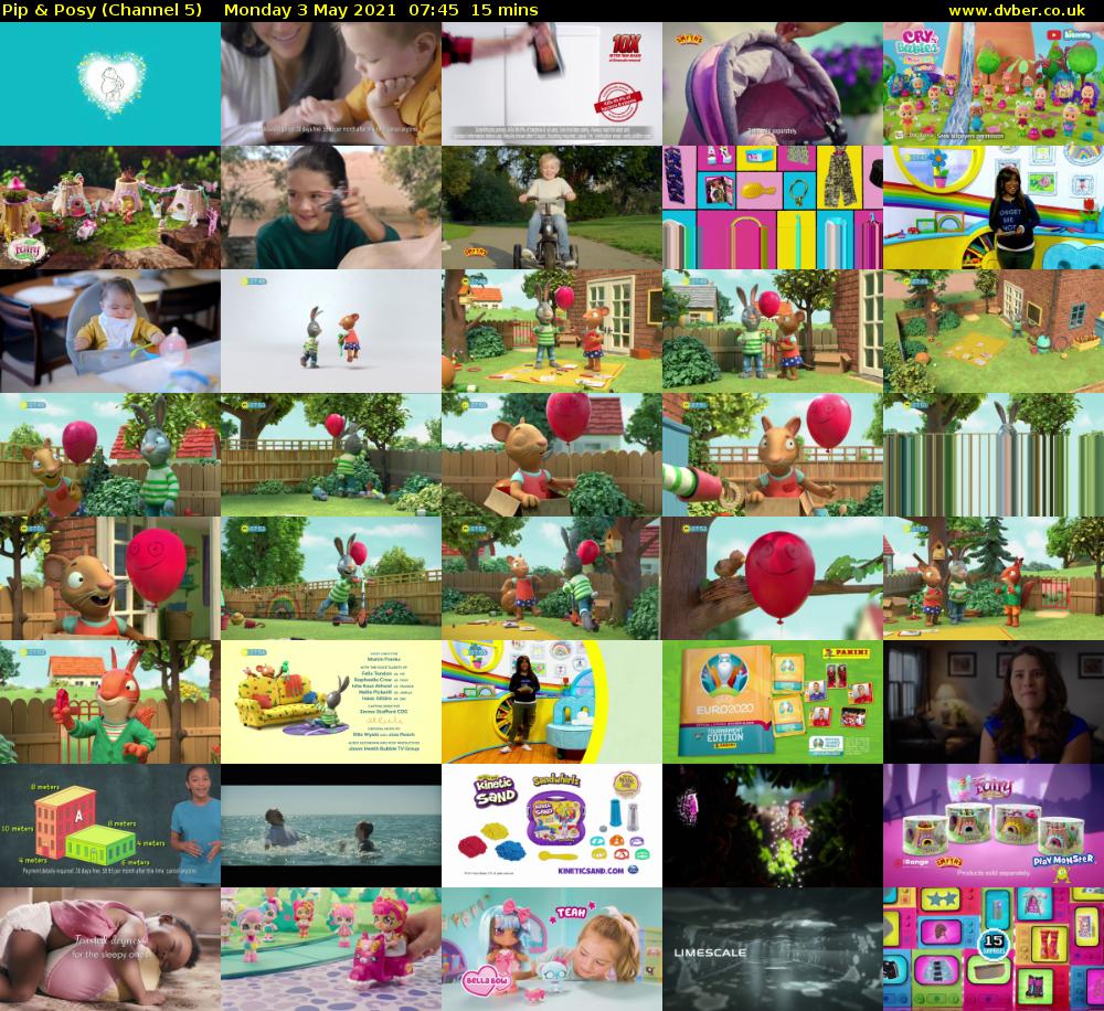 Pip & Posy (Channel 5) Monday 3 May 2021 07:45 - 08:00