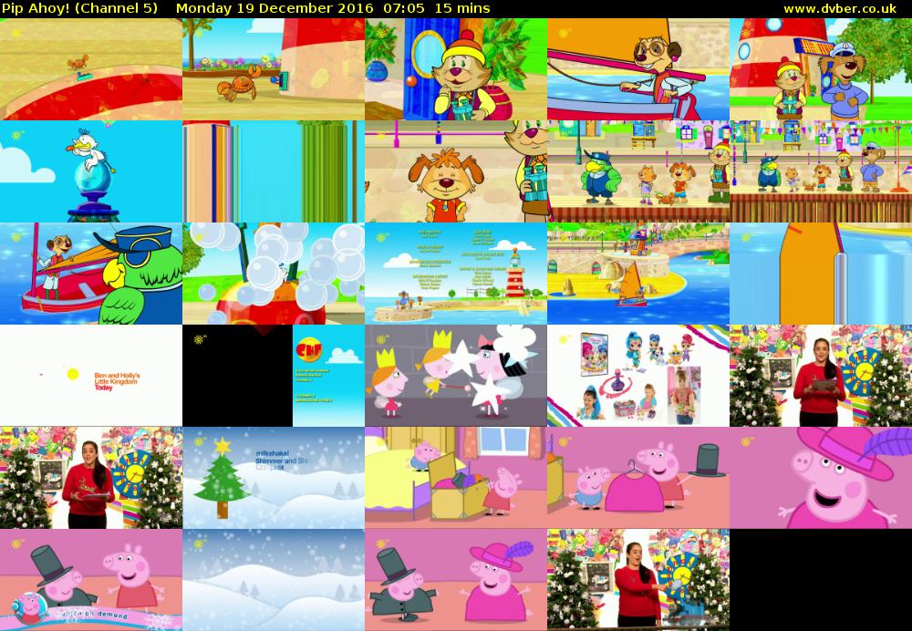 Pip Ahoy! (Channel 5) Monday 19 December 2016 07:05 - 07:20