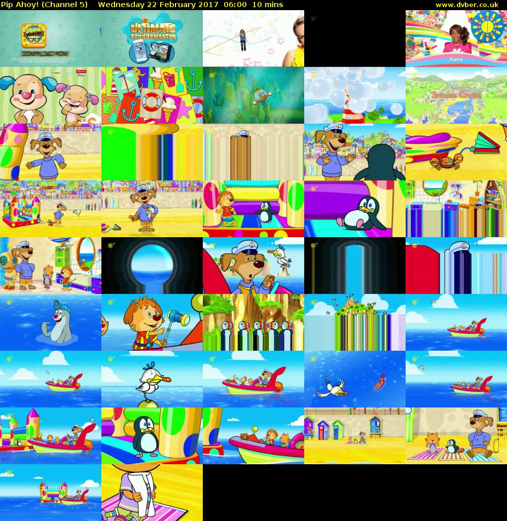 Pip Ahoy! (Channel 5) Wednesday 22 February 2017 06:00 - 06:10
