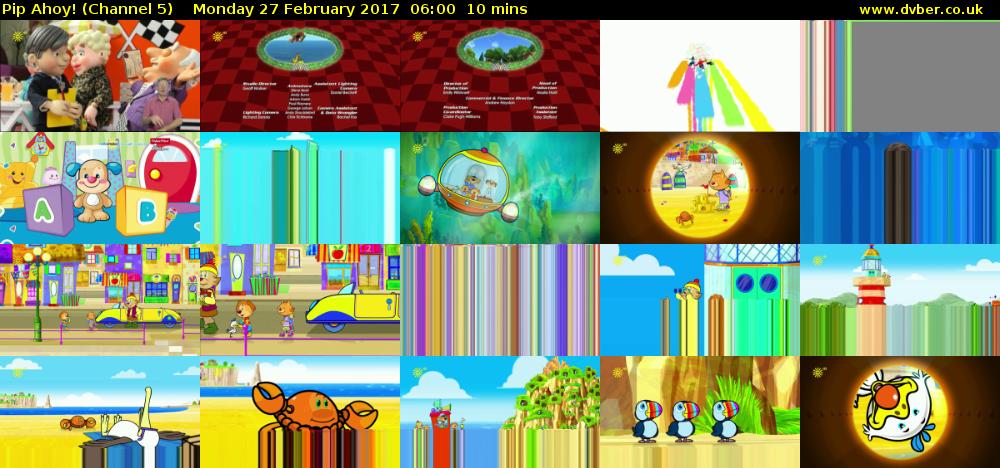 Pip Ahoy! (Channel 5) Monday 27 February 2017 06:00 - 06:10