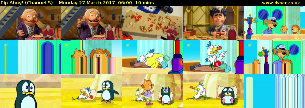 Pip Ahoy! (Channel 5) Monday 27 March 2017 06:00 - 06:10
