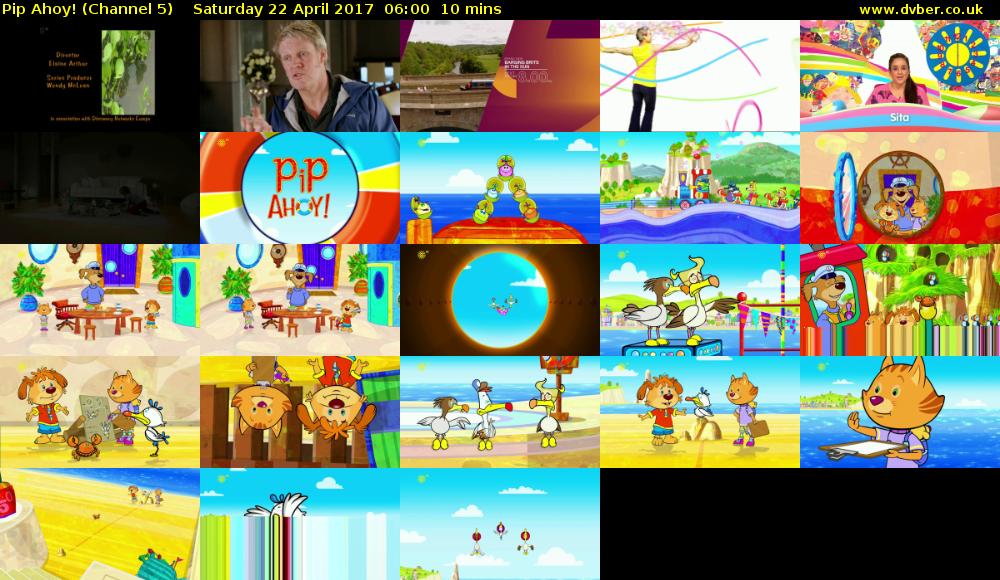 Pip Ahoy! (Channel 5) Saturday 22 April 2017 06:00 - 06:10