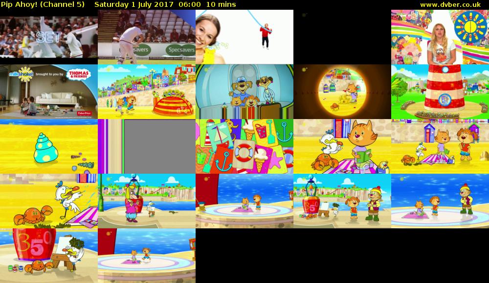 Pip Ahoy! (Channel 5) Saturday 1 July 2017 06:00 - 06:10